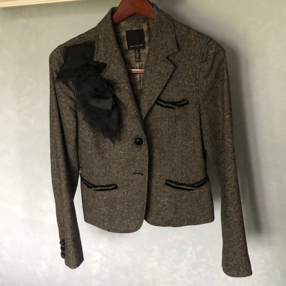 The Limited Jackets & Coats Grey Tweed Jacket Poshmark